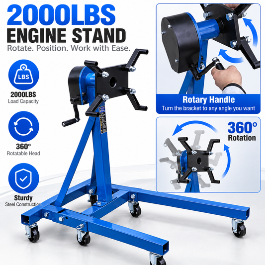 Taurus Legend 910kg Engine Stand 2000lb with Rotary Handle for Precise Angle Adjustment