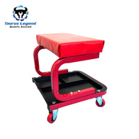 Mechanic Rolling Creeper Seat Mobile Garage Work Stool Tool Storage 150kg Load