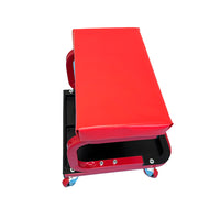 Mechanic Rolling Creeper Seat Mobile Garage Work Stool Tool Storage 150kg Load