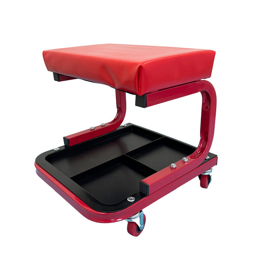 Mechanic Rolling Creeper Seat Mobile Garage Work Stool Tool Storage 150kg Load