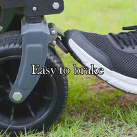 Collapsible Camping Wagon Outdoor Cart 200L Storage Trolley Off Road Wheel Black