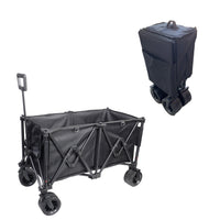 Collapsible Camping Wagon Outdoor Cart 200L Storage Trolley Off Road Wheel Black