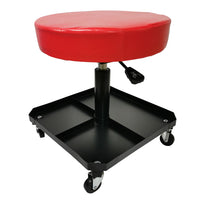 150kg Pneumatic Roller Seat Mechanic Rolling Stool with Square Tool Tray
