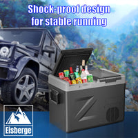 43L Portable Car Fridge Freezer Dual Zone Separate Temperature 12V/24V/240V 4WD