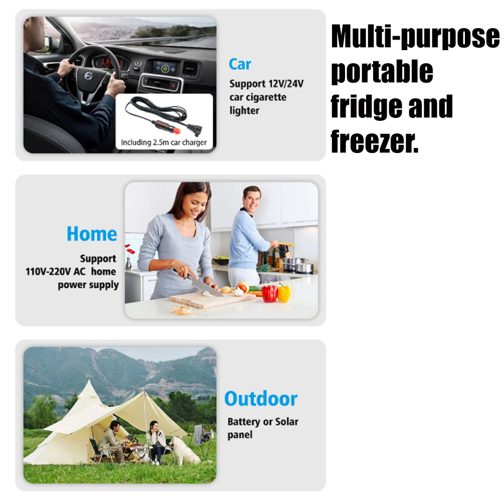 35L Portable Car Fridge Freezer Dual Zone Separate Temperature 12V/24V/240V 4WD