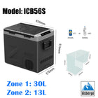 43L Dual-Zone Portable Car Fridge Freezer - dimensions and specifications