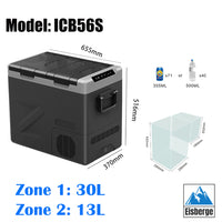 43L Portable Car Fridge Freezer Dual Zone Separate Temperature 12V/24V/240V 4WD