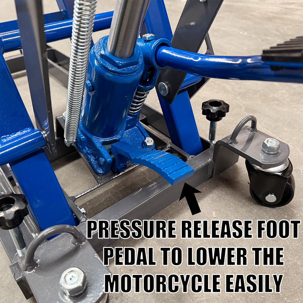 680KG Load Motorcycle Lift Jack ATV Lift Table 115mm-375mm Motorbike Stand Hoist