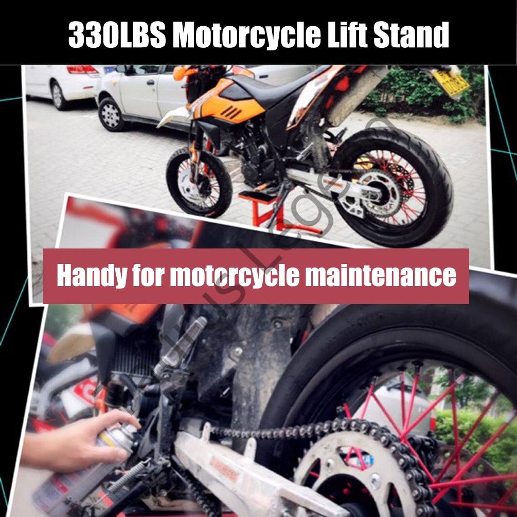 Dirt Bike Motorcycle Lift Motorbike Stand Work Bench Lifter 150kg Load Red