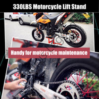 Dirt Bike Motorcycle Lift Motorbike Stand Work Bench Lifter 150kg Load Red
