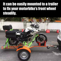 17"-21" Adjustable 680kg Motorcycle Front Wheel Chock Motorbike Trailer Stand