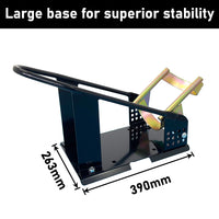 17"-21" Motorcycle Front Wheel Chock Motorbike Trailer Stand 12 Adjustable Holes