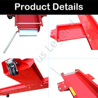 567kg Heavy Motorcycle Motorbike Dolly Mover Loader Parking Stand-Red
