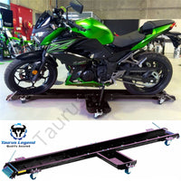 567kg Heavy Motorcycle Motorbike Dolly Mover Loader Parking Stand Wheel Chock-BK