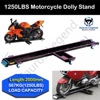 567kg Heavy Motorcycle Motorbike Dolly Mover Loader Parking Stand Wheel Chock-BK