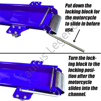 567kg Heavy Motorcycle Motorbike Dolly Mover Loader Parking Stand-Blue