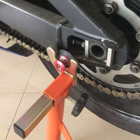 2PC Motorcycle Dolly Wheel Stand - Motorbike Front Wheel Stand+Rear Wheel Stand