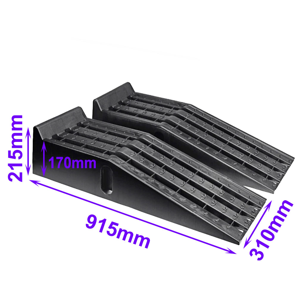 2PC Car Service Ramps Set-3000kg Load per Pair-17cm High Rise