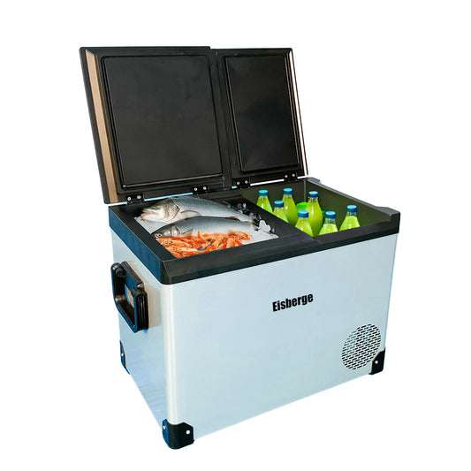 45L Dual Zone Dual Temperature Control Portable Fridge Freezer for Car Boat Home