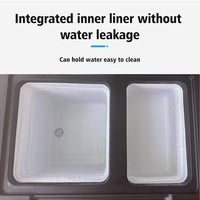 55L Dual Zone Dual Temperature Control Portable Fridge Freezer for Car Boat Home