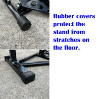 Heavy Duty Adjustable Motorcycle Front Wheel Chock Motorbike Trailer Stand