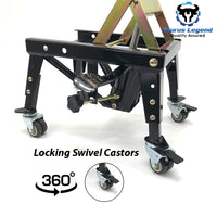 350lbs Light Motorbike Lift Dirt Bike Hydraulic Scissor Jack Hoist with Castors