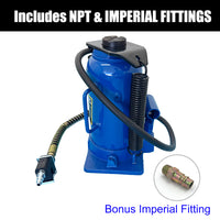 20 Ton Air & Manual Hydraulic Bottle Jack Heavy Car Truck Lift Heavy Duty Steel
