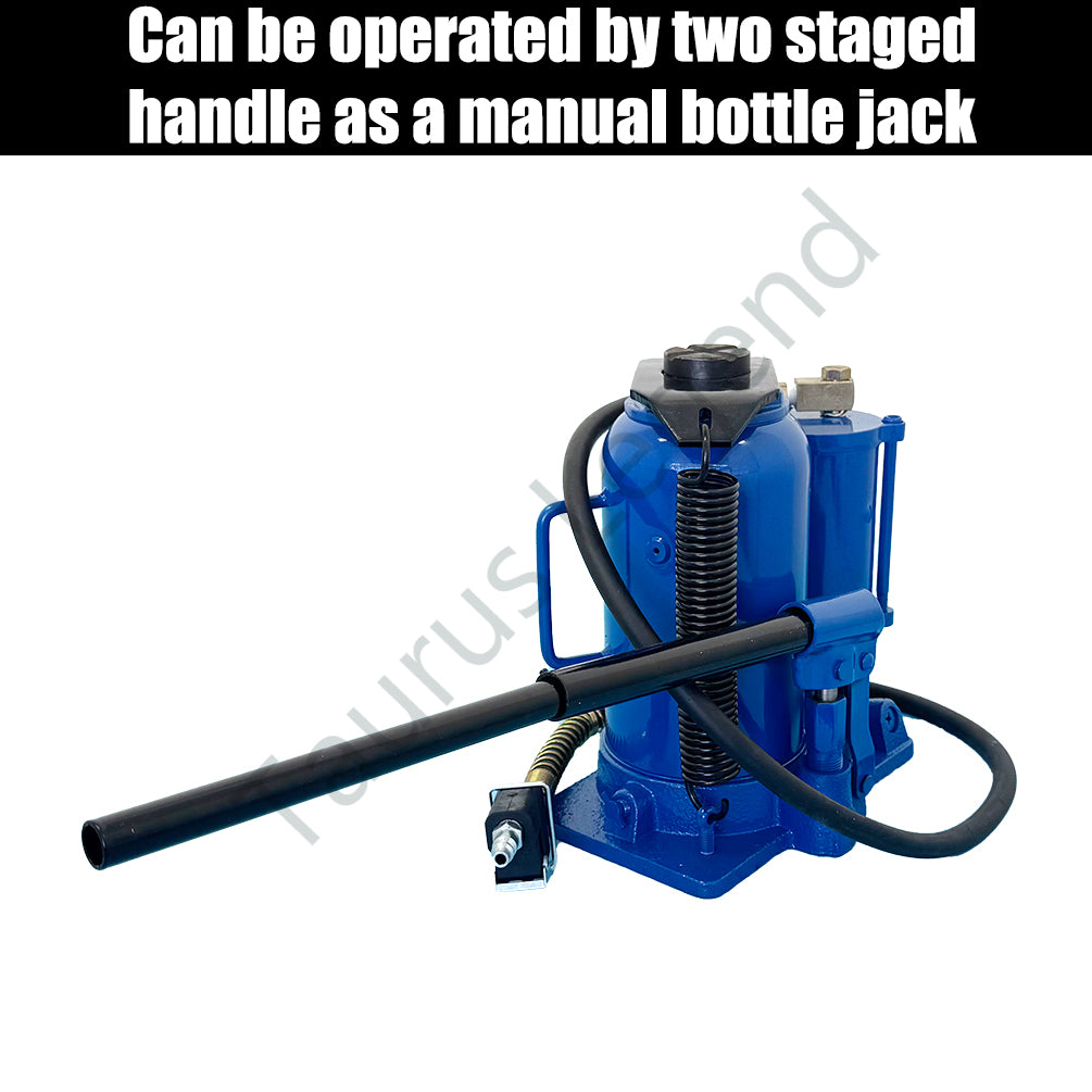 20 Ton Air & Manual Hydraulic Bottle Jack Heavy Car Truck Lift Heavy Duty Steel