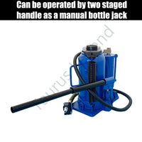 20 Ton Air & Manual Hydraulic Bottle Jack Heavy Car Truck Lift Heavy Duty Steel