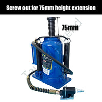 20 Ton Air & Manual Hydraulic Bottle Jack Heavy Car Truck Lift Heavy Duty Steel