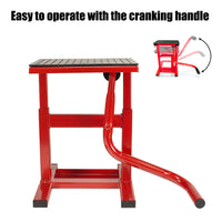 Dirt Bike Motorcycle Lift Motorbike Stand Work Bench Lifter 150kg Load Red