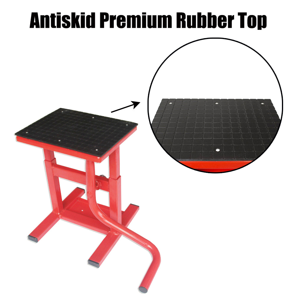 Dirt Bike Motorcycle Lift Motorbike Stand Work Bench Lifter 150kg Load Red