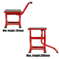 Dirt Bike Motorcycle Lift Motorbike Stand Work Bench Lifter 150kg Load Red