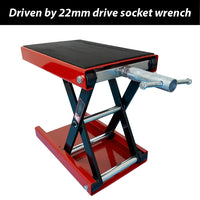 500kg Motorcycle Scissor Jack 9-37cm ATV Motorbike Lift Antiskip Platform Bench