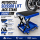 500kg Mobile Motorcycle Scissor Lift Jack ATV Motorbike Stand On Wheels Blue