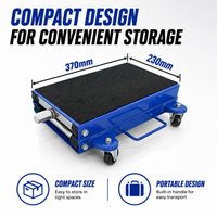 500kg Mobile Motorcycle Scissor Lift Jack ATV Motorbike Stand On Wheels Blue