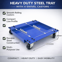 500kg Motorcycle Scissor Lift Table Mechanical Bike Lift Jack Trolley w/ Castors