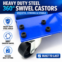 500kg Motorcycle Scissor Lift Table Mechanical Bike Lift Jack Trolley w/ Castors