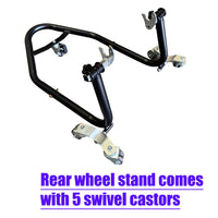 340kg Motorcycle Support Stand Transport Dolly Set