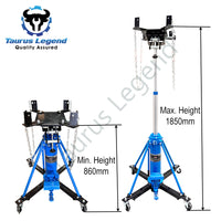 1000kg Heavy Duty Dual Stage Gearbox High Lift Transmission Jack with Foot Pedal