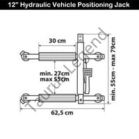 4x 12" Hydraulic Car SUV Wheel Dolly Go Jacks Vehicle Positioning Transport Jack