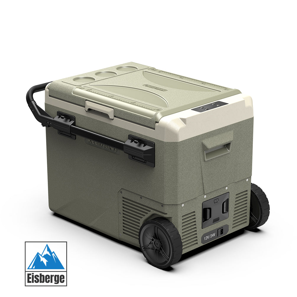 Eisberge 45L Portable Wheeled Car Fridge Freezer Camping Caravan 12V-24V-240V