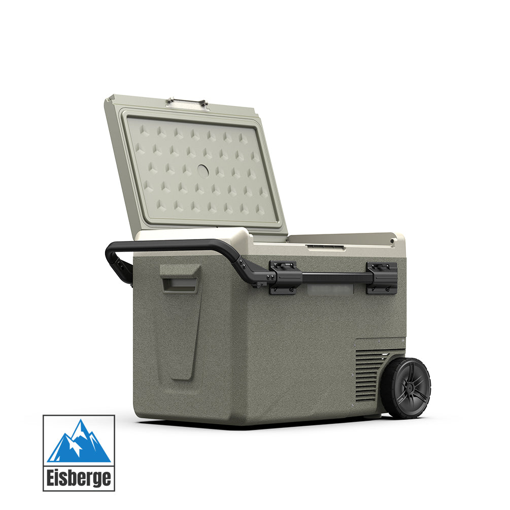 Eisberge 45L Portable Wheeled Car Fridge Freezer Camping Caravan 12V-24V-240V