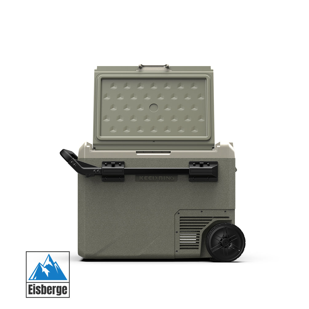 Eisberge 45L Portable Wheeled Car Fridge Freezer Camping Caravan 12V-24V-240V