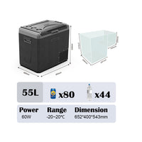 Eisberge 55L Portable Car Fridge Freezer Wheeled 12V 24V 240V Camping Caravan