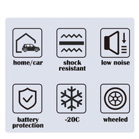 Eisberge 45L Portable Wheeled Car Fridge Freezer Camping Caravan 12V-24V-240V